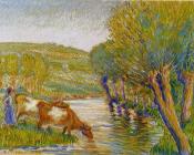 卡米耶 毕沙罗 : La Riviere aux Saules, Eragny